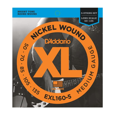 Juego De Cuerdas D Addario Bajo Eléctrico 5 Cuerdas, Exl-160-5